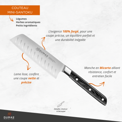 Couteau Mini-Santoku 14 cm Micarta - SIGNATURE