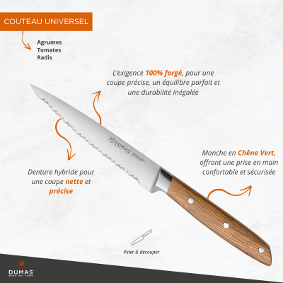 Couteau Universel 12 cm Chêne vert - SIGNATURE