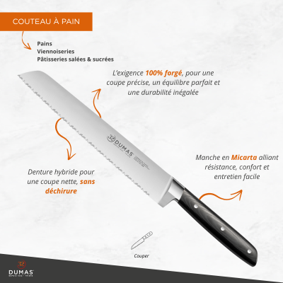 Couteau à Pain 20 cm Micarta - SIGNATURE
